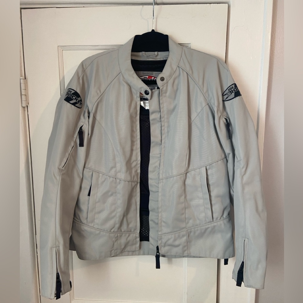 Joe Rocket Rocket Girl Women's Gray Padded Full Zip Motorcycle Jacket Size L